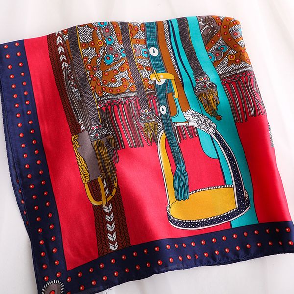 

scarves style spring and summer 2021 lady sunscreen silk beach shawl women's quality print square fashion muslim headscarf, Blue;gray