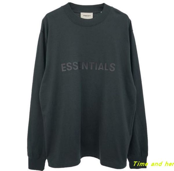 

fashion streaming new god fashion chest thin of line fog logo double fear long-sleeved t-shirt essentials lettered gxjud, Black
