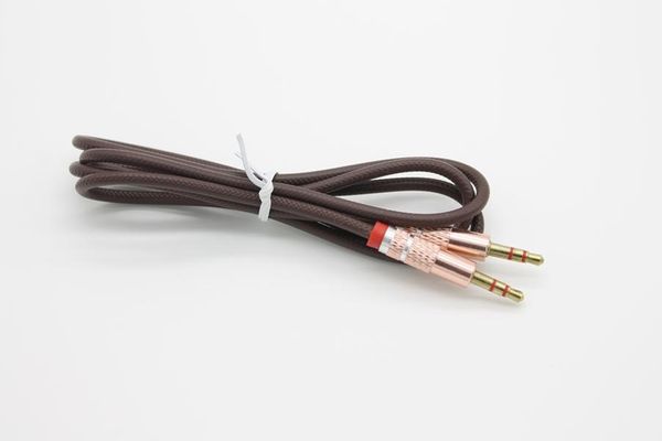 

1m/3ft 3.5mm male to male gold-plated plug tpe embossed aux audio cable cord 20