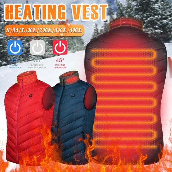 

outdoor t-shirts heated jacket men's vest usb women's warm electric heating waistcoat hiking heizjacke, Gray;blue