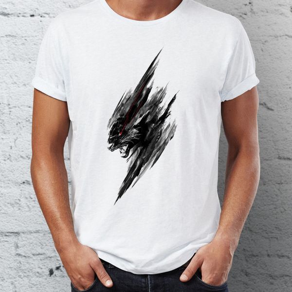 

men's t shirt thunder cat black and white awesome artsy tee