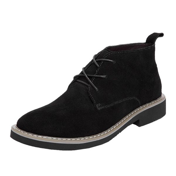 

sagace fashion leather boots men black casual shoes men boots round toe lace-up leather comfortable work shoes 2020