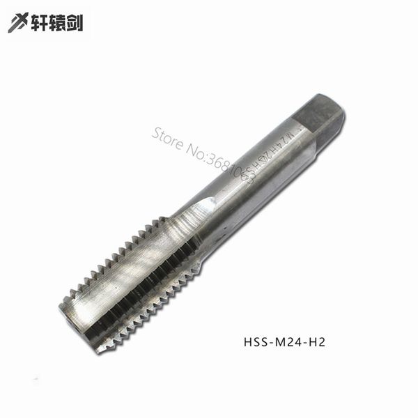 

2pcs m24 straight flute machine tap thread h2 m24x1 m24x1.5 m24x2 m24x3 tap bit high speed steel threading drill bit cutter tool