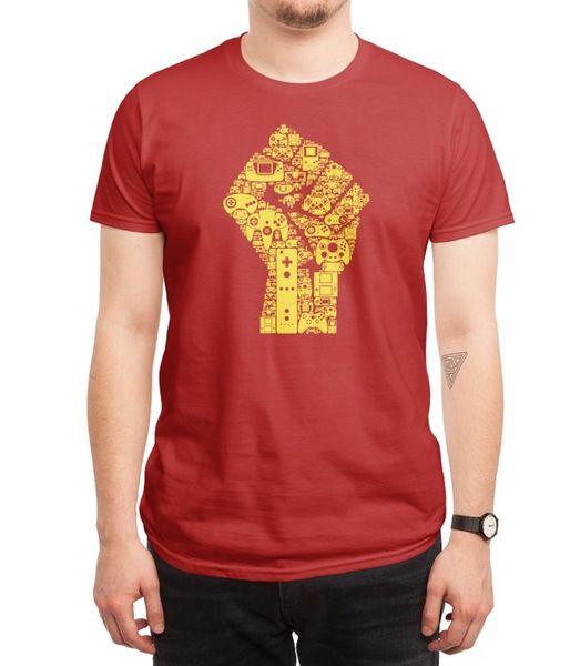 

new men casual printed t shirt the gaming revolution short sleeve t-shirts tee