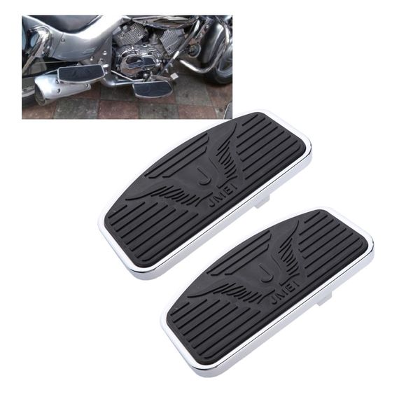 

pair black motorcycle foot pegs bracket rider footboard for honda suzuki