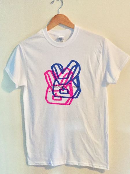 

cyclonus robobunny blue and pink screen printed t-shirt men t shirt