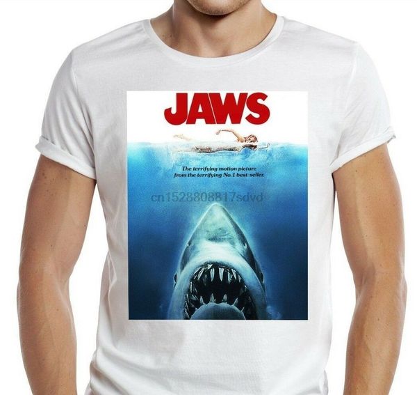 

jaws poster t-shirt retro inspired by jaws movie retro 70s 80s shark attack fish