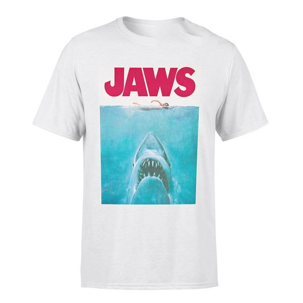 

retro movie poster inspired by jaws printed t-shirt vintage graphic tee shirt