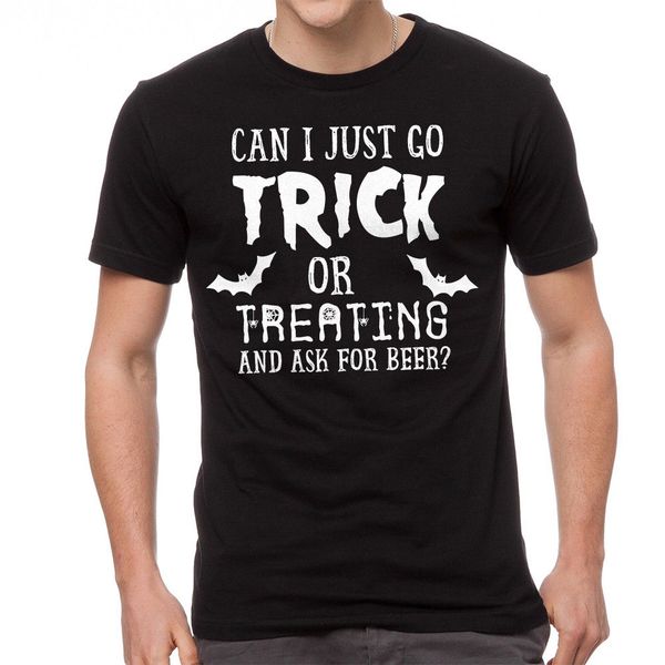 

trick treat спросите пивной мужской черной футболку новых размеров s-2xlshort рукав футболочка