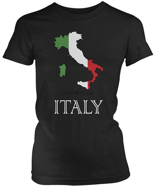

italy flag italian flag country shape italian boot junior's ladies t-shirt