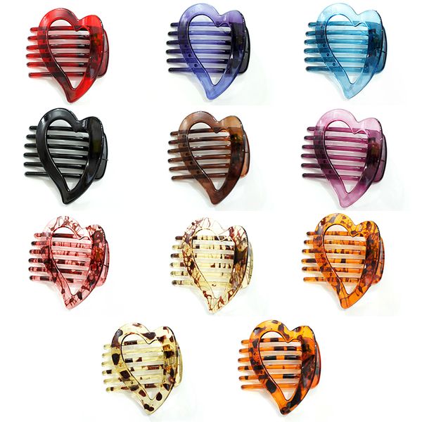 

qcooljly мода форме сердца волос расческа волос pins барретт женщины hairwear клипы дикие головные уборы аксессуары, Golden;silver