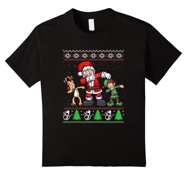 

смешные cute pattern санта-клаус эльф рождество футболки