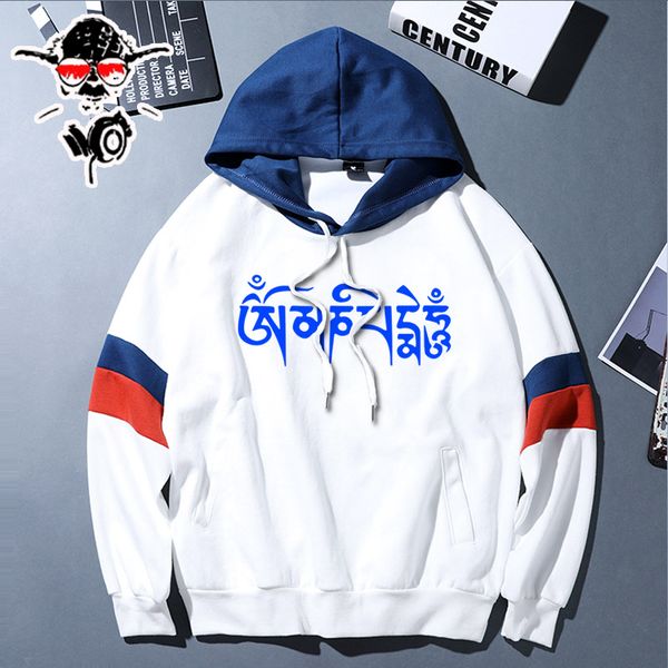 

hoodies fashion om mani padme hum men cotton long sleeve mens buddhism religion clothing hoodies, sweatshirts