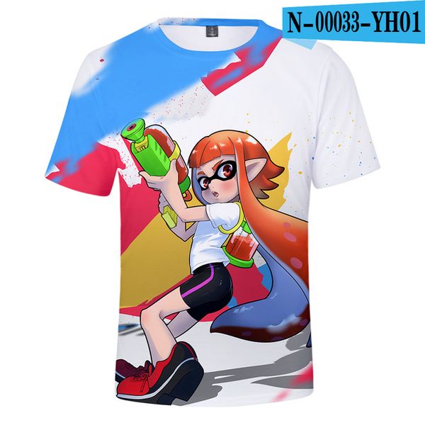 

shooting game splatoon men boys girls 3d print shirts anime humor aesthetic men clothing