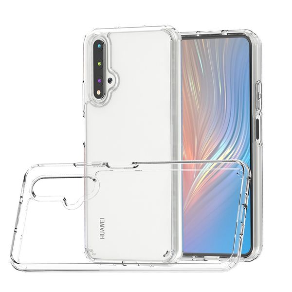 

1.5mm thickness clear transparent back cover shockproof acrylic tpu case for huawei p40 pro p40 lite with opp bag a