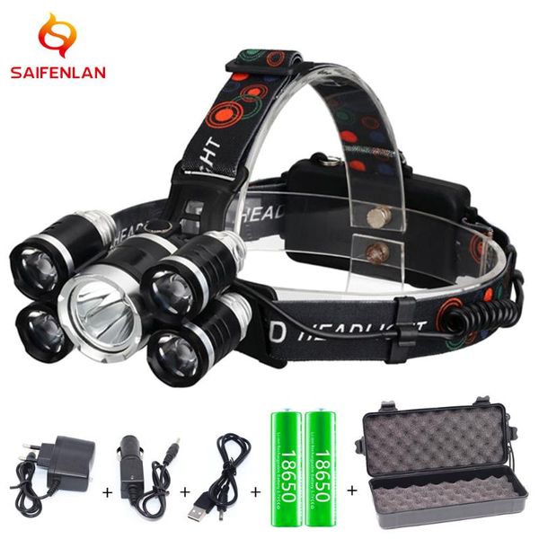 

rechargeable headlamp t6 zoomable head lamp headlight 18650 battery powered for camping,fishing outdoors