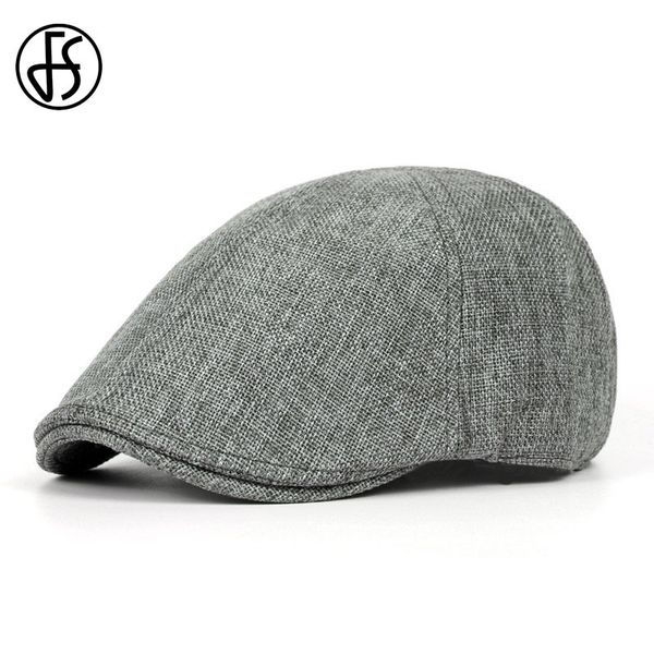 

fs summer retro mens beret caps sun breathable berets for men women elegant flat caps cabbie ivy ladies adjustable, Blue;gray