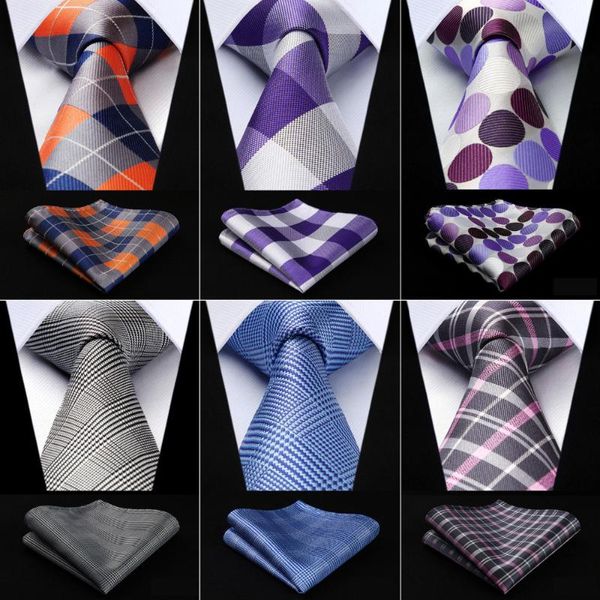 

men's tie pocket square classic party wedding fashion paisley 3.4"silk woven business men tie necktie handkerchief set#rc2, Blue;purple