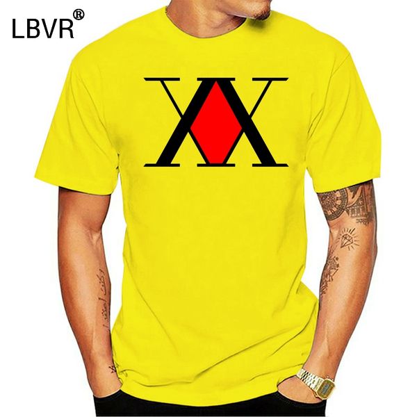 

hunter x hunter t-shirt men logo t shirt anime clothing gray t shirts and blouses cool mens cotton t-shirt