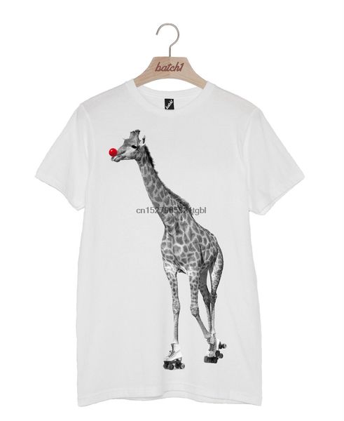 

batch1 relief giraffe роликовых коньках red nose fashion mens womens t-shirt новые футболки смешная топы tee new unisex весёлые tops
