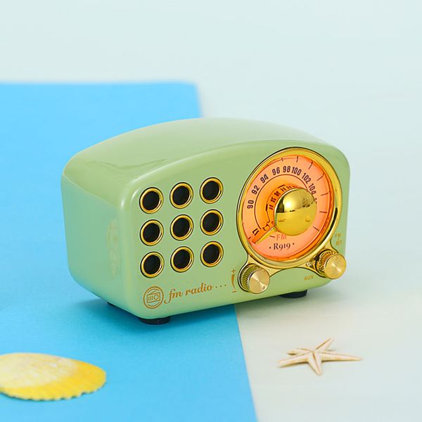 

radio vintage bluetooth speaker retro radio-wireless portable fm with classic style, bluetooth5.0 tf card slot, aux