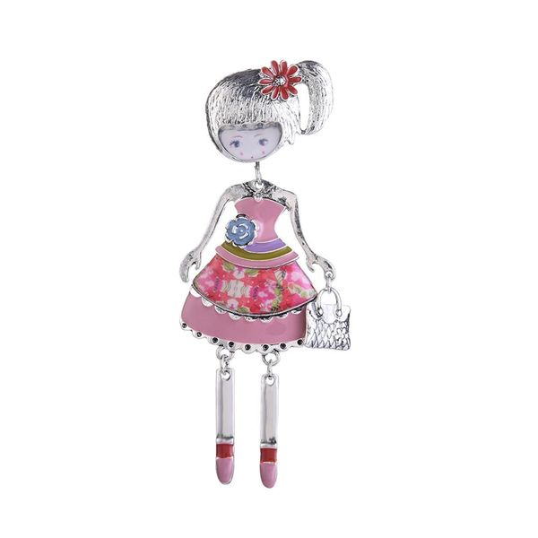 

brooch of selling cute doll pin jewelry woman colorful brooches for women china wholesale scarf flower brooch pins, Gray