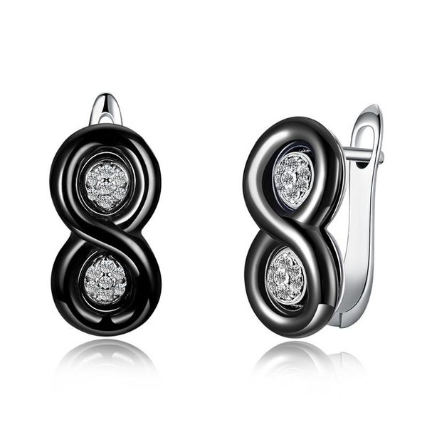 

k's gadgets u shape stud earrings luxury ceramic zircon silver 925 jewelry earring square earrings for women brincos bijoux, Golden;silver