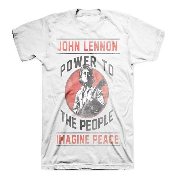 

john lennon power to the people t-shirt new 2018 summer casual t shirt printing mens short sleeve tees personality