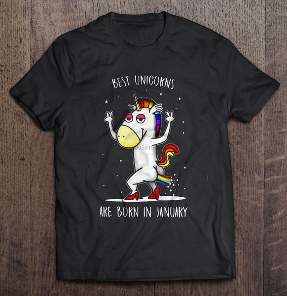 

men t shirt unicorns are born in january women t-shirt