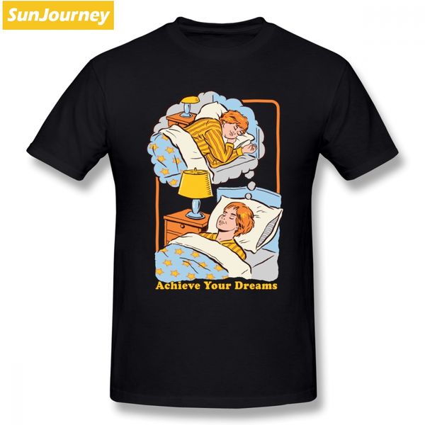 

achieve your dreams men t shirt pop swag plus size cotton crewneck custom short sleeve funny t-shirts