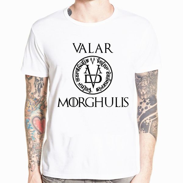 

summer tshirt men valar morghulis all men must die valyrian game of thrones t shirts casual men's tees streetwear plus size
