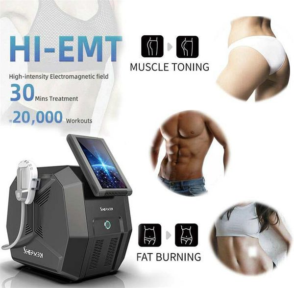 

2020 latest men women body slimming technology emslim em slim muscle building fat removal & body contouring emslim em slim machine, Black;white