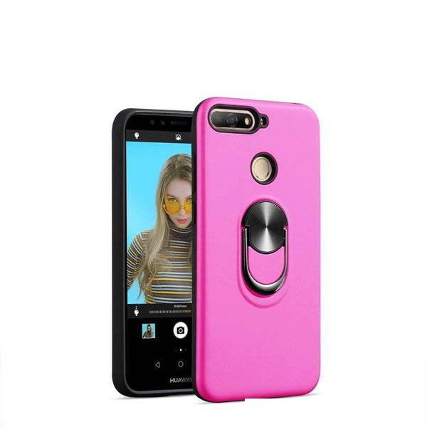 

hybrid shockproof kickstand phone case for samsung galaxy a70 a50 core with iron sheet magnetic car holder bracket ring cases a