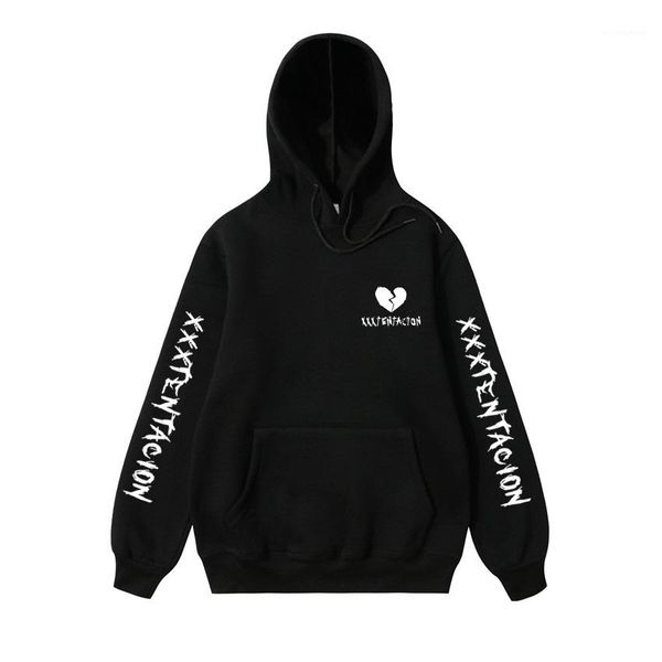 

quality fleece sweatshirts clothes xxxtentacion designer hoodies autumn winter hooded pullovers mens high, Black
