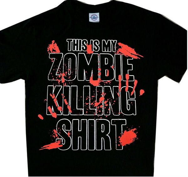 

this is my zombie killing shirt t-shirt men gift death walking joke tee
