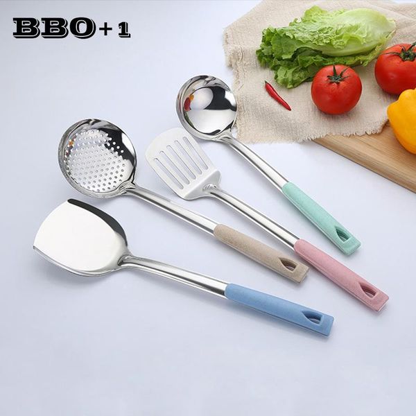 

tools leak set cooking insulation straw wheat kitchen spatula handle kitchenware steel stainless spoon utensil shovel iamby packing2010