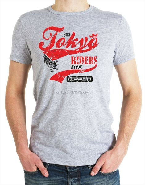 

tokyo rider t-shirt biker racer japan speed print cafe white