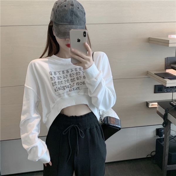 

coigarsam casual embroidery women elastic waist blusas womens and blouses white blouse black pants 2860