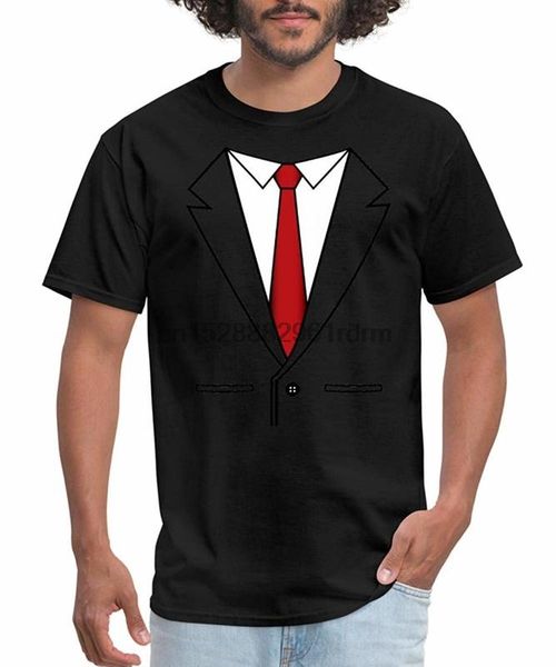 

fake business suit red tie mens t shirt 9928