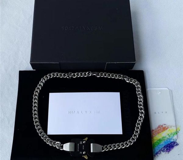 

2020ss 1017 alyx 9sm hero chain necklace men women metal alyx hero chain pearl accessories titanium japanese33, Silver