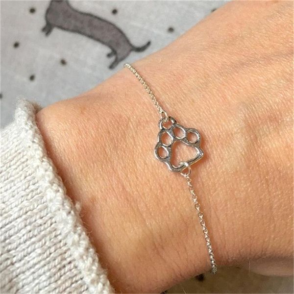 

charm bracelets print bracelet, dog owner gift, animal lover birthday silver color bracelet, Golden;silver