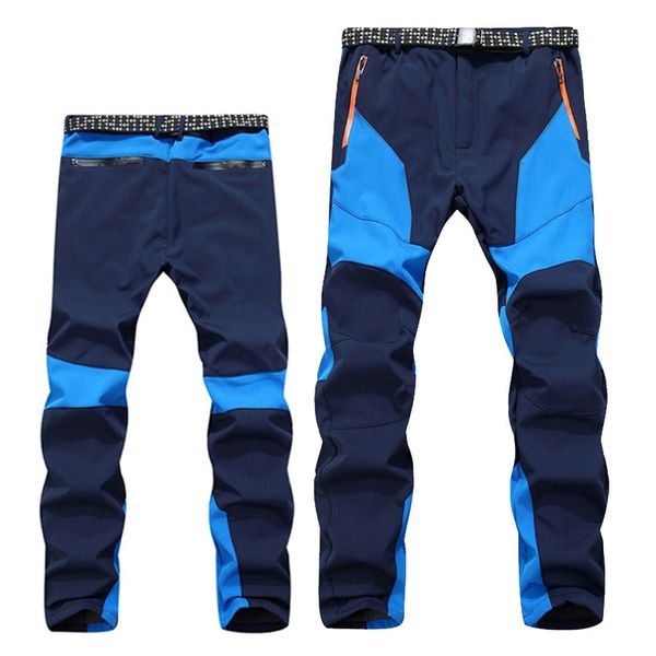 

outdoor pants winter windproof hiking men's snow male camping trousers waterproof breathable fleece keep, Black;green