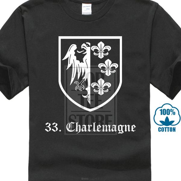 

100% cotton summer mens summer tees t shirt 33a waffen ss charlemagne t shirt military collectioncustom t shirts 011252