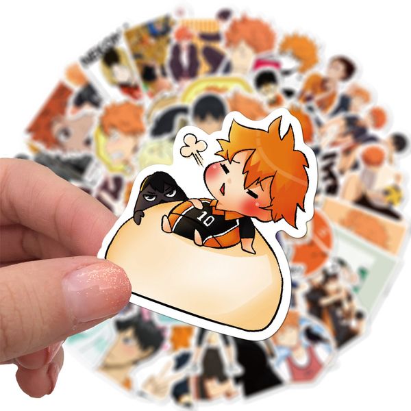 

50pcs/set new haikyuu anime small waterproof sticker for guitar lapcar sticker