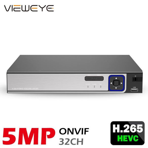 

vieweye metal case 1hdd 32ch support face detection ip camera nvr hdmi vga 4k 5m nvr cctv onvif security system 3g 4g wifi, Black;white