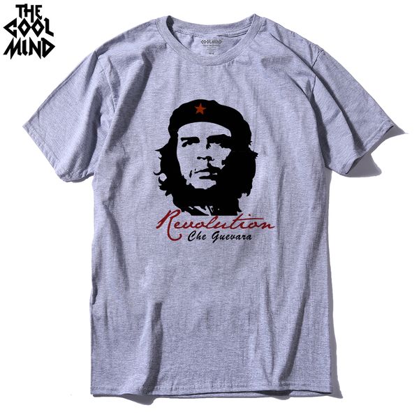 

coolmind ch0111a short sleeve cotton che guevara revolution printed men t-shirt casual o-neck men's t-shirt female tee shirt