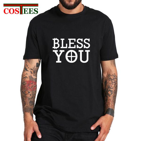 

смешные bitcoin crypto футболки пародия bitcion благослови вас майка мужчин иисус христианский крест тройник рубашки криптовалюта bitcoin фу