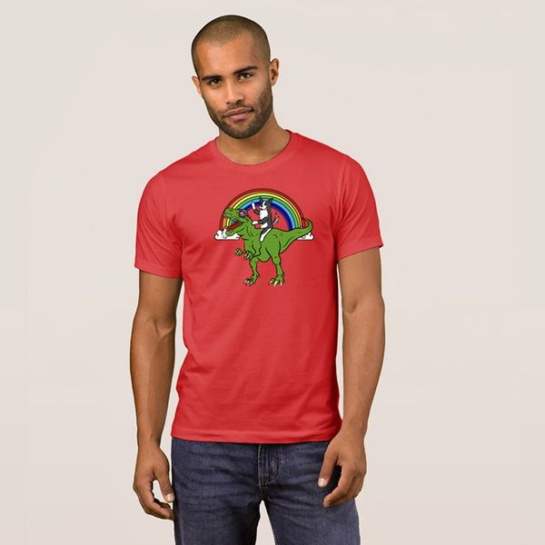 

border collie t rex dinosaur t-shirt oversize xxxl comics men's tshirt round neck t shirt hiphop