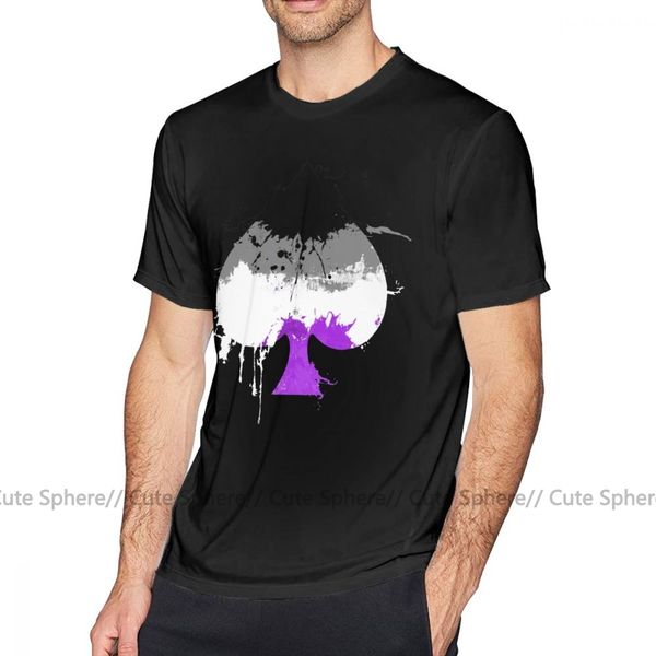 

asexual t shirt ace of spades t-shirt graphic short sleeve tee shirt oversized man fun casual 100 percent cotton tshirt