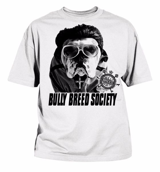 

100% cotton short sleeve summer tee shirts english bulldog bully breed society white custom t-shirt printing t shirt
